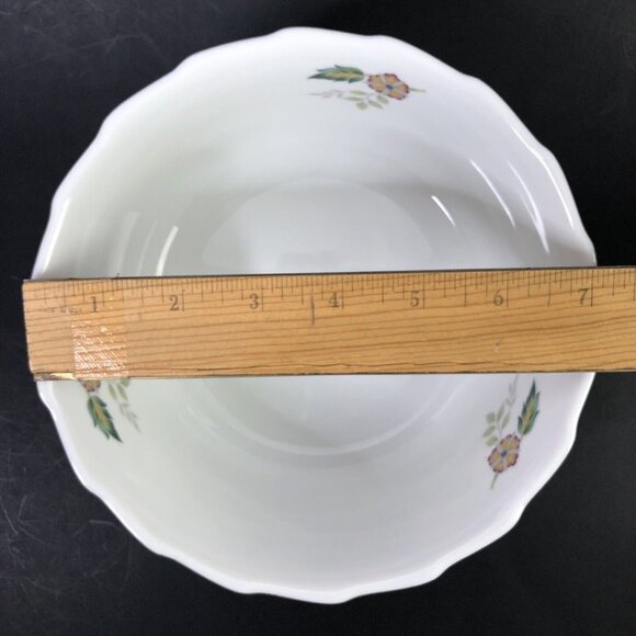 Andrea by Sadek Japan Round Serving Soup Bowl Floral Embossed Gold Trim Cottage - Picture 8 of 10